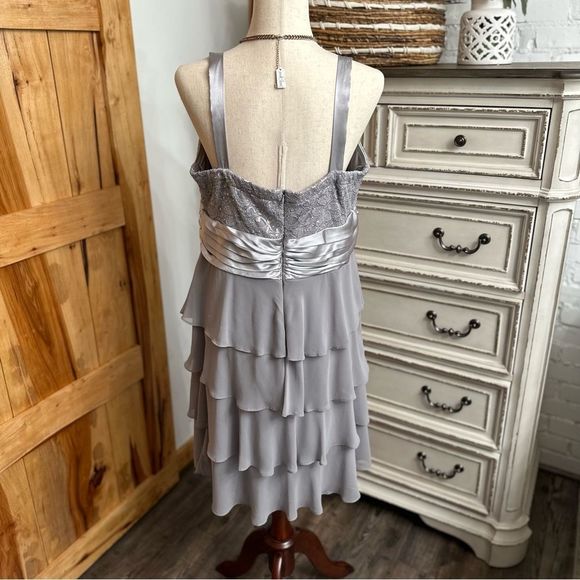 Silver R&M Collection Dress with Jacket 16 - Picture 7 of 12